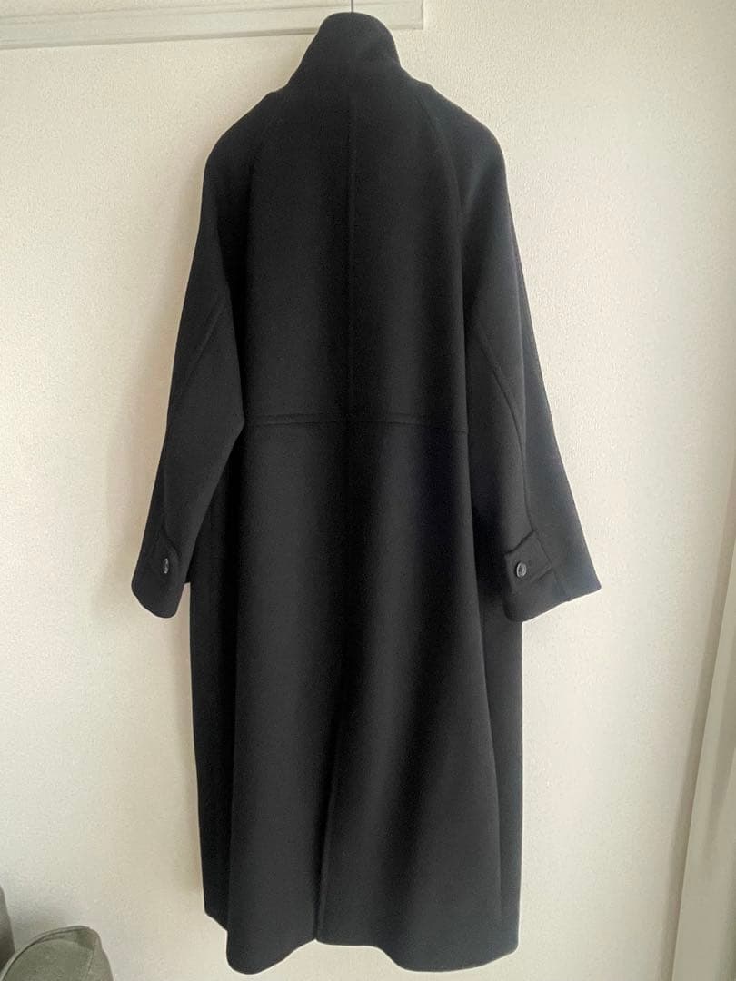 たまり！BCストック＊Wビーバーコクーンスタンドカラーコート　ブラック