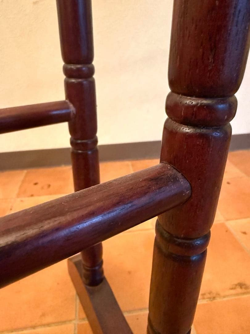 8月末まで掲載英国 イギリス製マホガニークロスハンガーラック木製 ダークブラウン