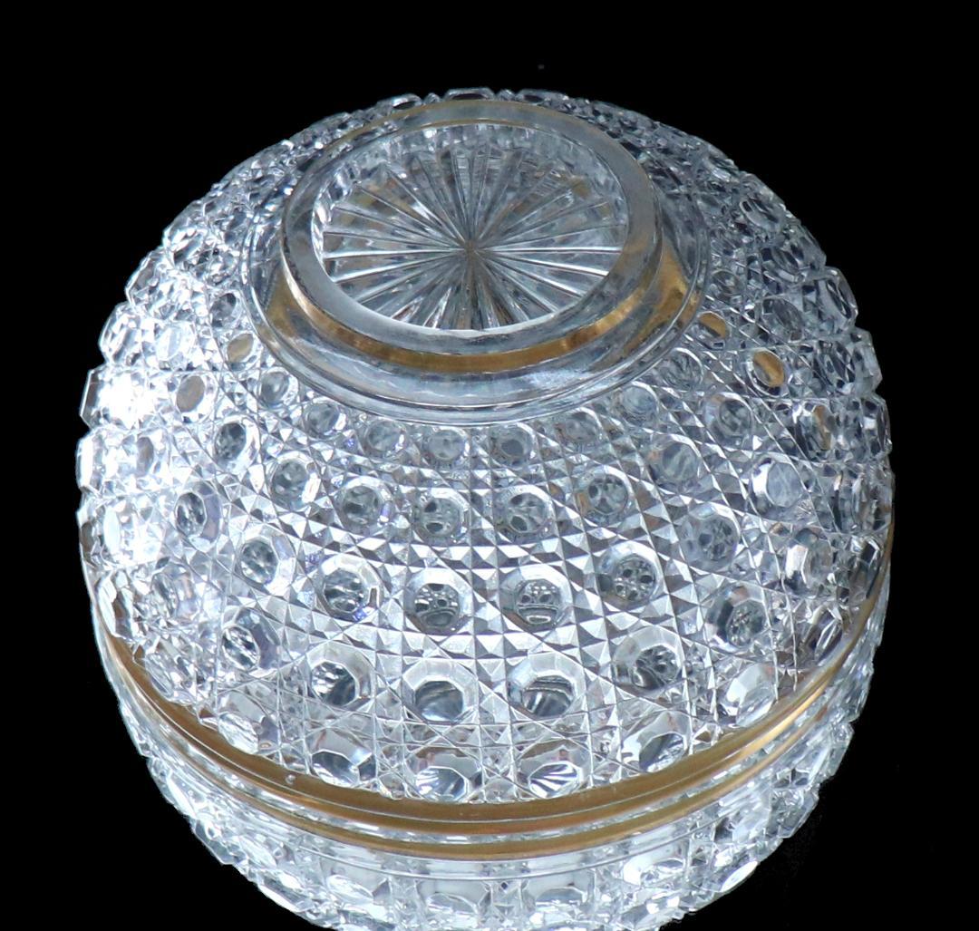 オールド・バカラ 美術館級 特注品 2kg 金縁特大鉢 ディアマンピエーリー