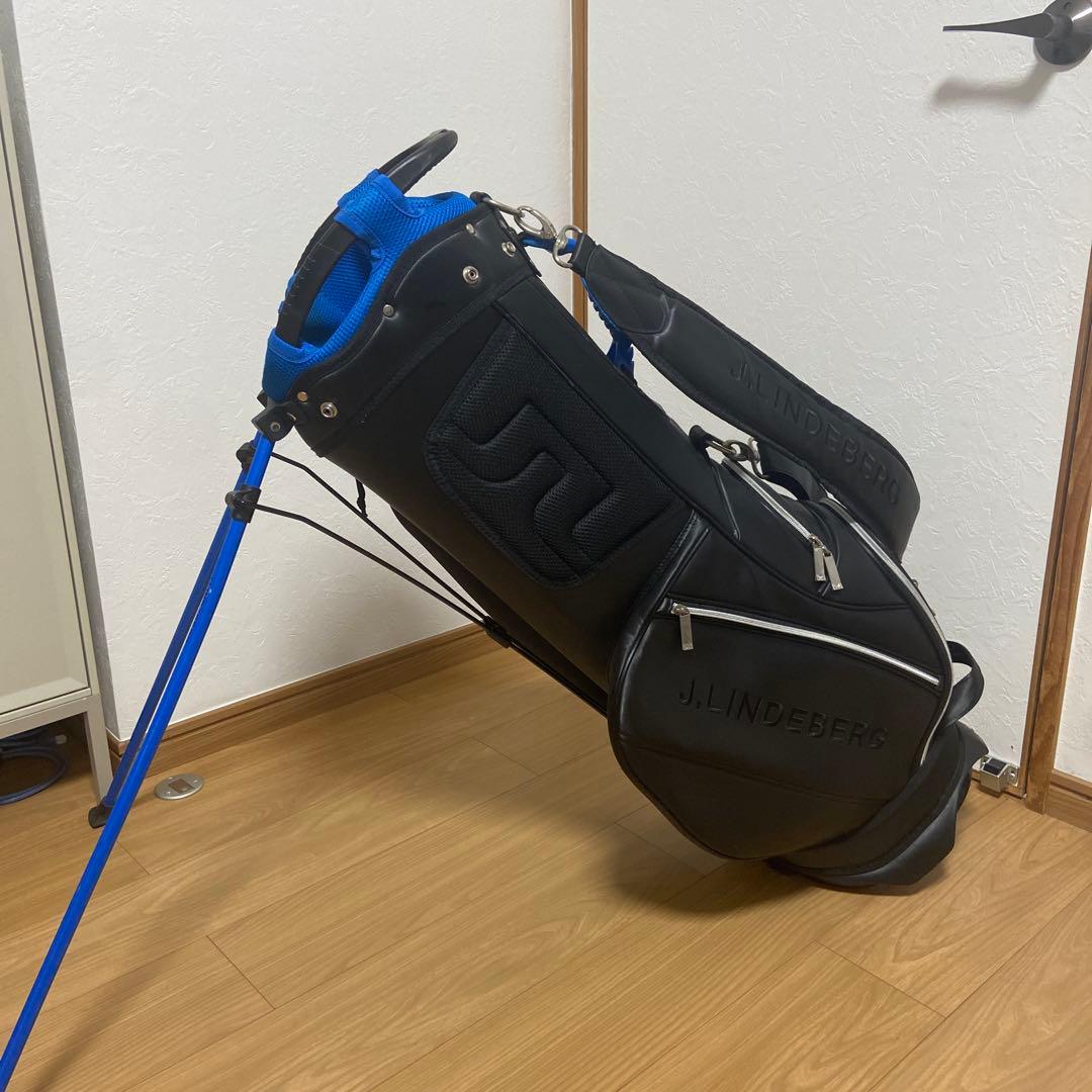 ジェイリンドバーグ J.LINDEBERG キャディバッグ ブラック/ブルー
