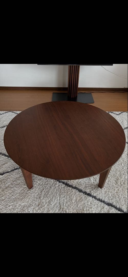 unicoメッテ円形こたつテーブルとunico円形こたつ掛け布団セット