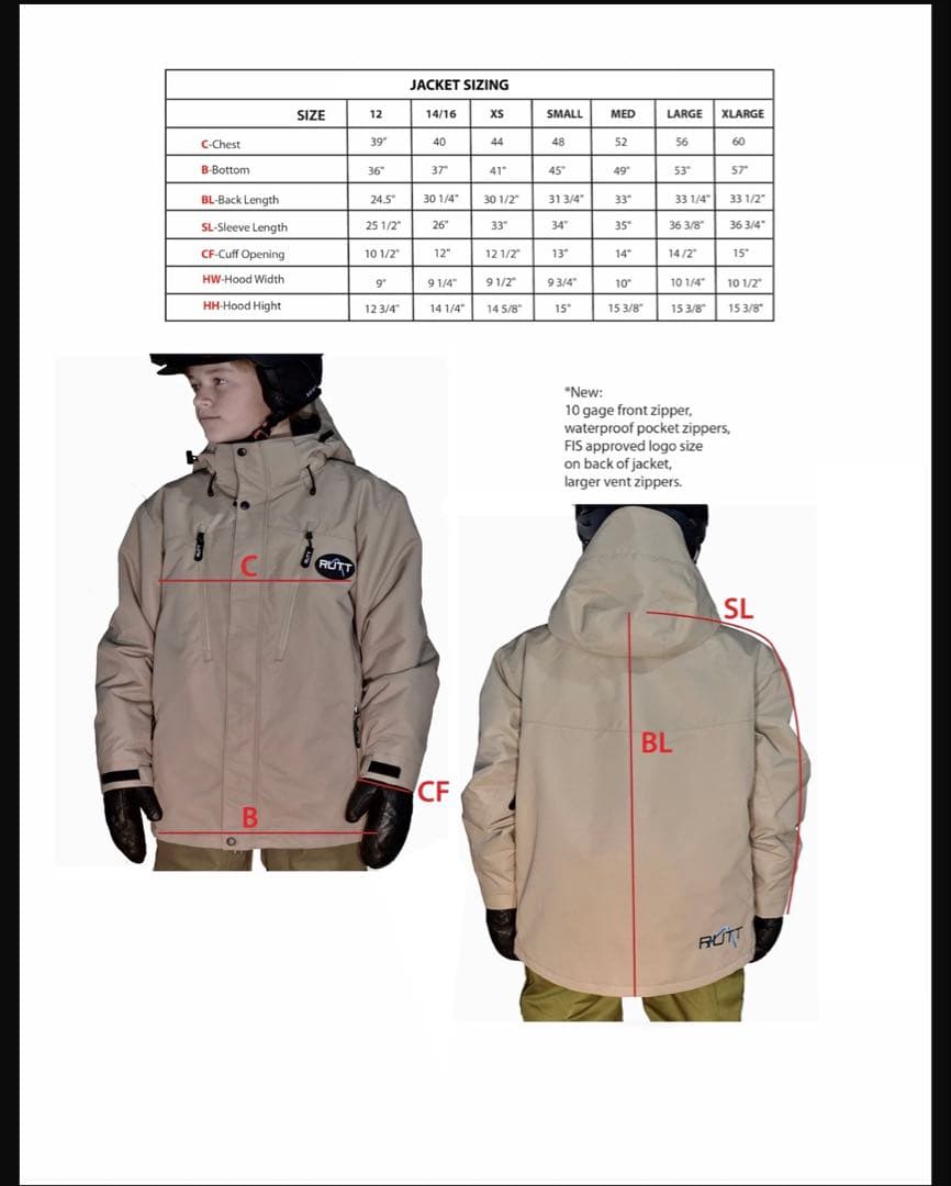 RUTT MOGUL World CUPジャケット　ホワイトUS S