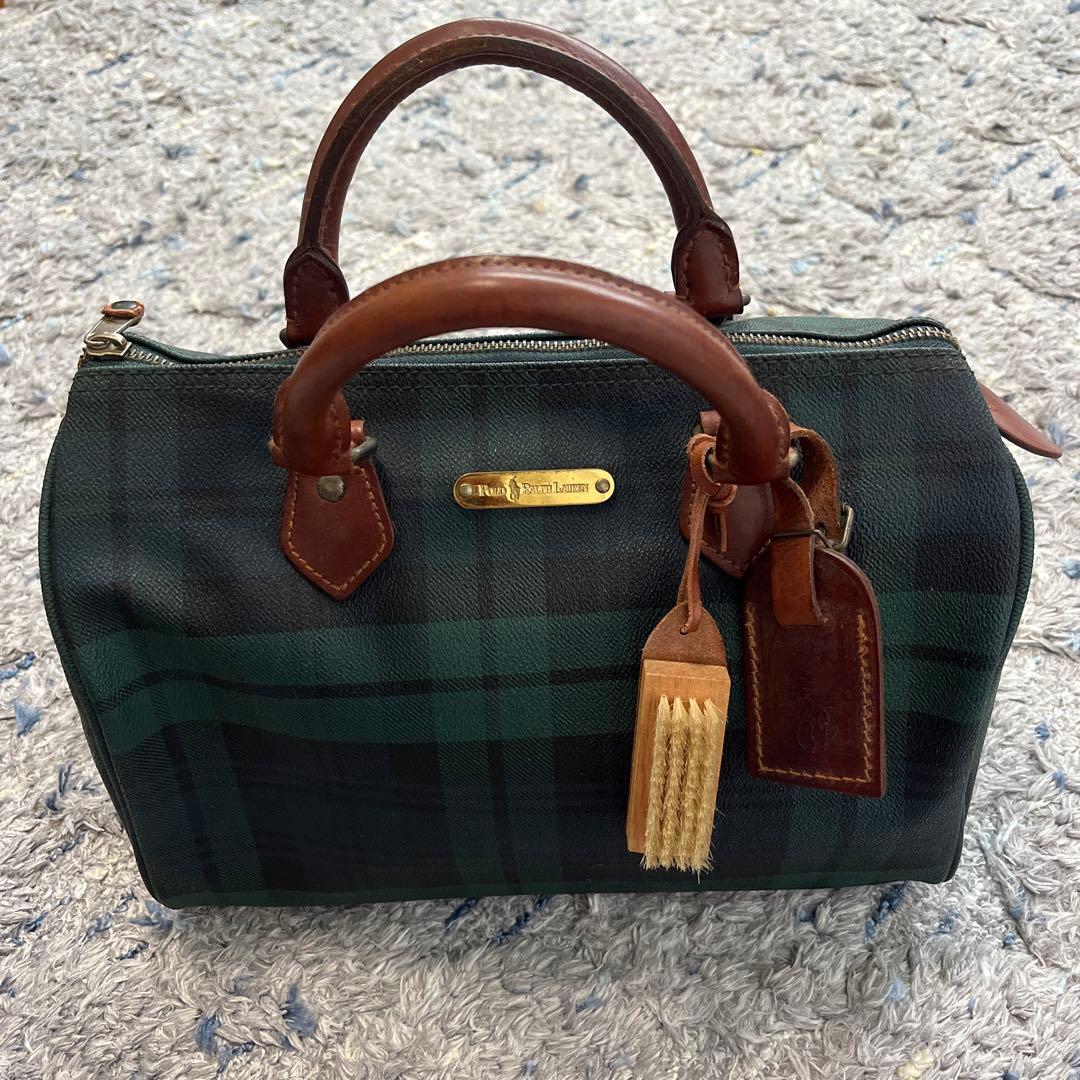 【最終値下げ】ポロラルフローレン ミニボストンバッグ ビンテージ PVC