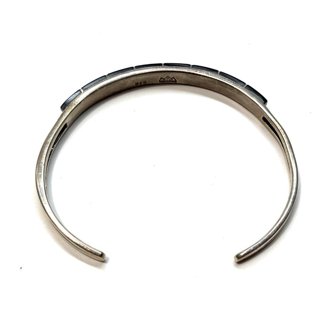 廃盤 新品未使用 SAAD サード オニキス インレイ オープンワーク バングル