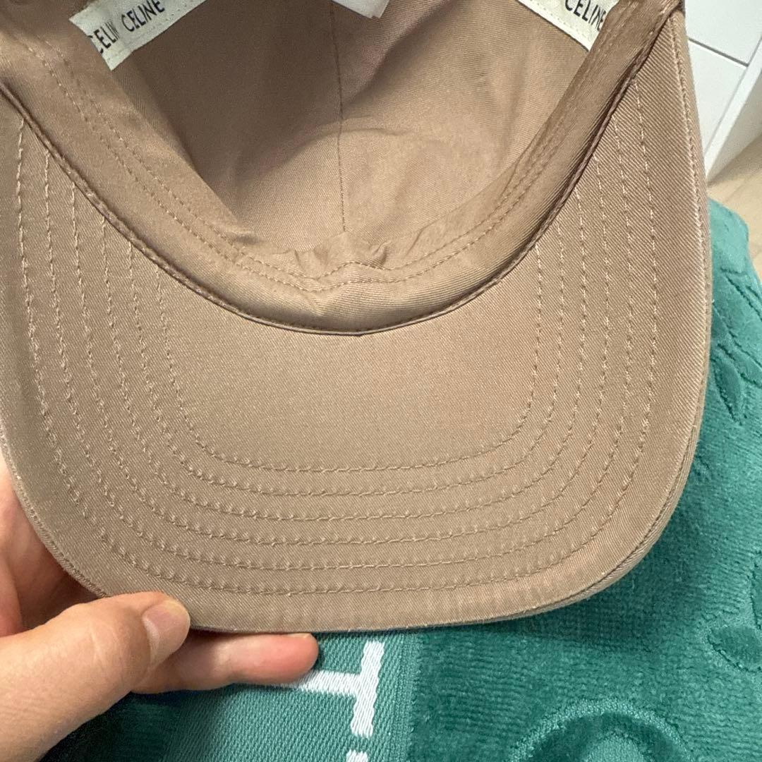 CELINE ベージュ ベースボールキャップ L