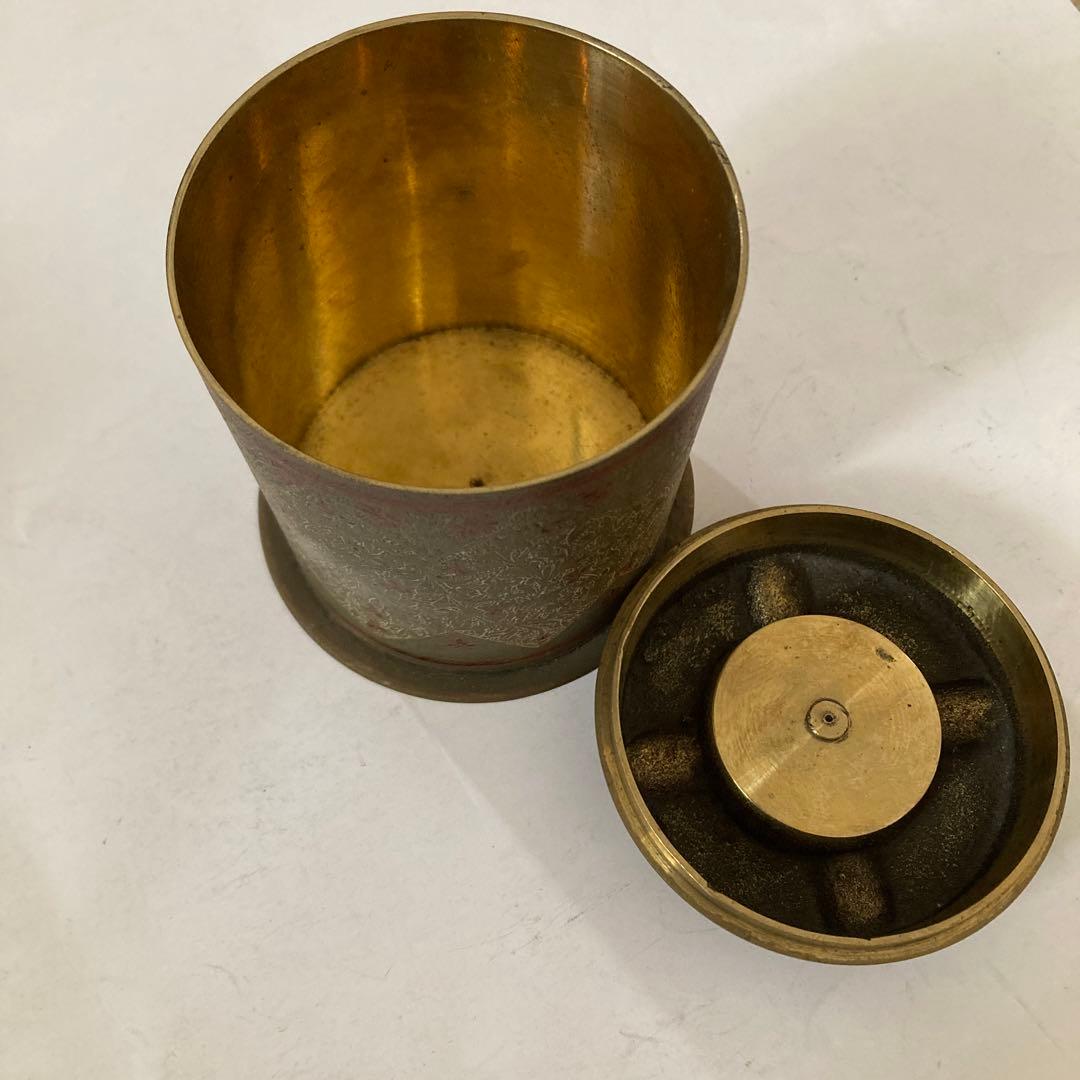 真鍮製エングレービング灰皿