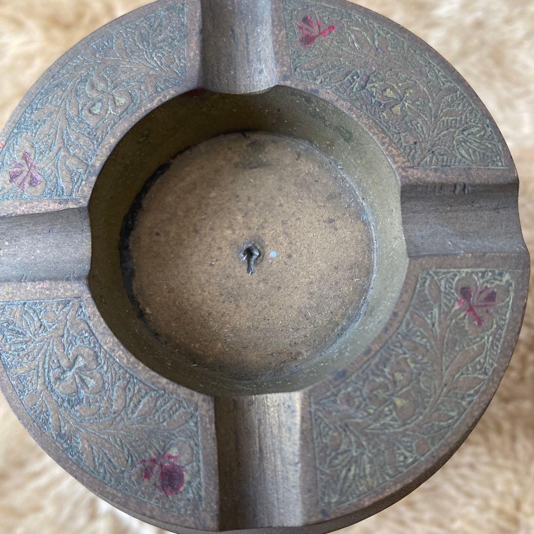 真鍮製エングレービング灰皿