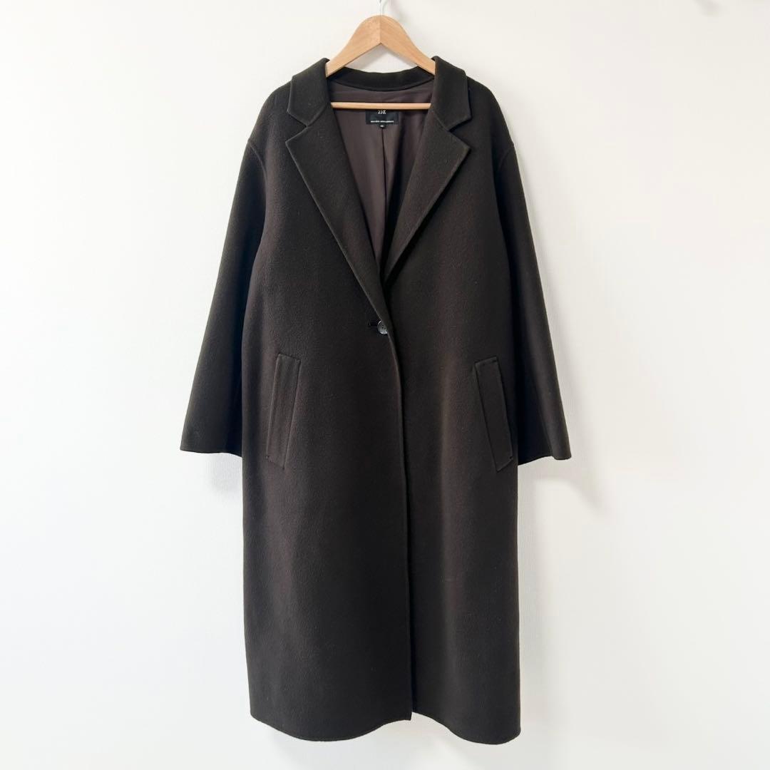 美品✨23区 ウールリバー ロングコート　ブラウン　大きいサイズ46