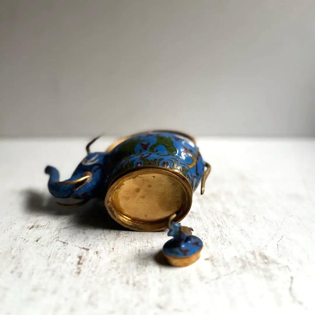 854 コレクション ヴィンテージ 七宝焼 ミニチュア 象のティーセット 景泰藍