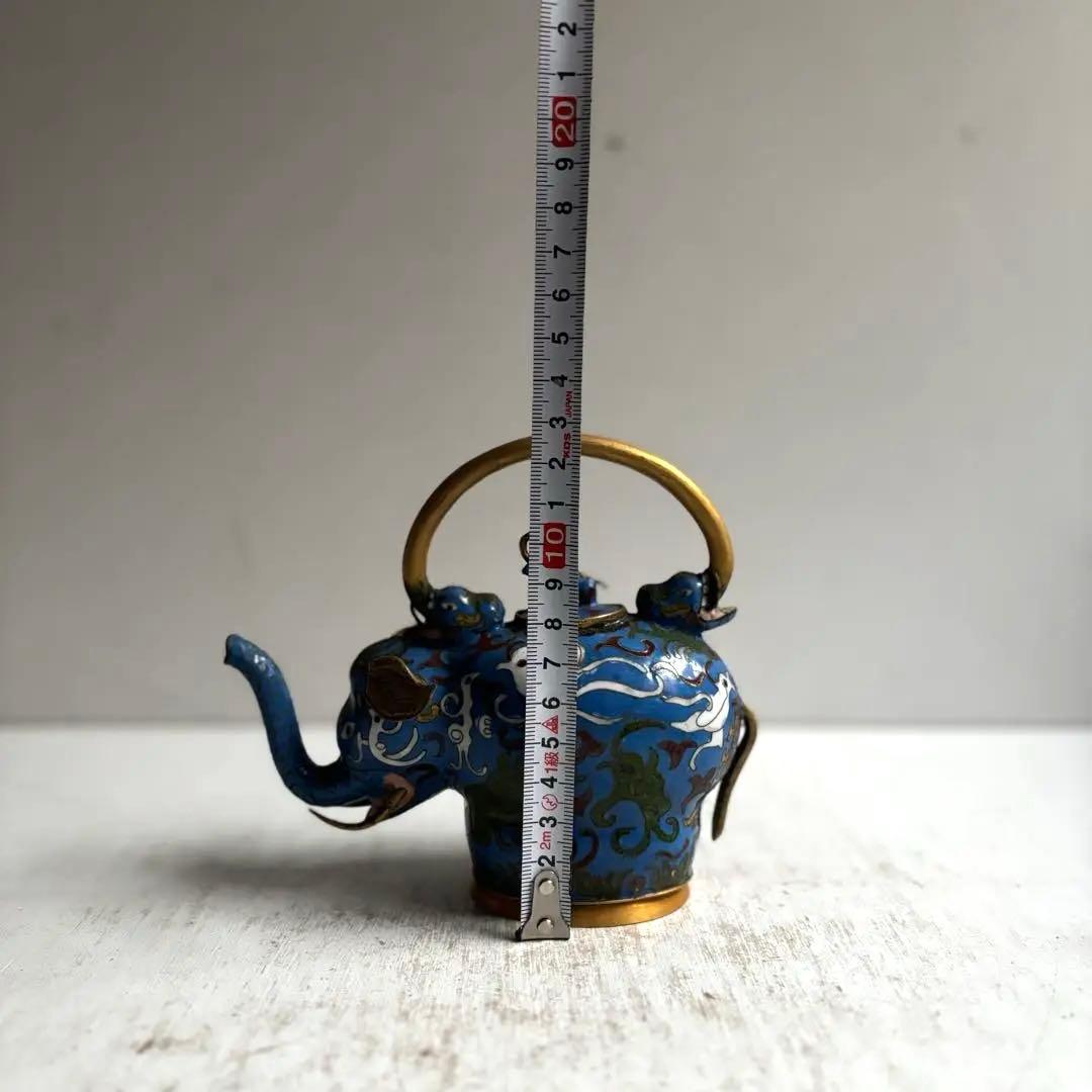 854 コレクション ヴィンテージ 七宝焼 ミニチュア 象のティーセット 景泰藍