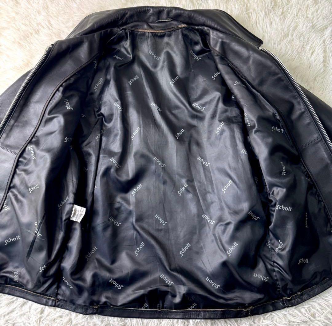 美品/希少　schott トラッカージャケット　652 本革　ブラック　38