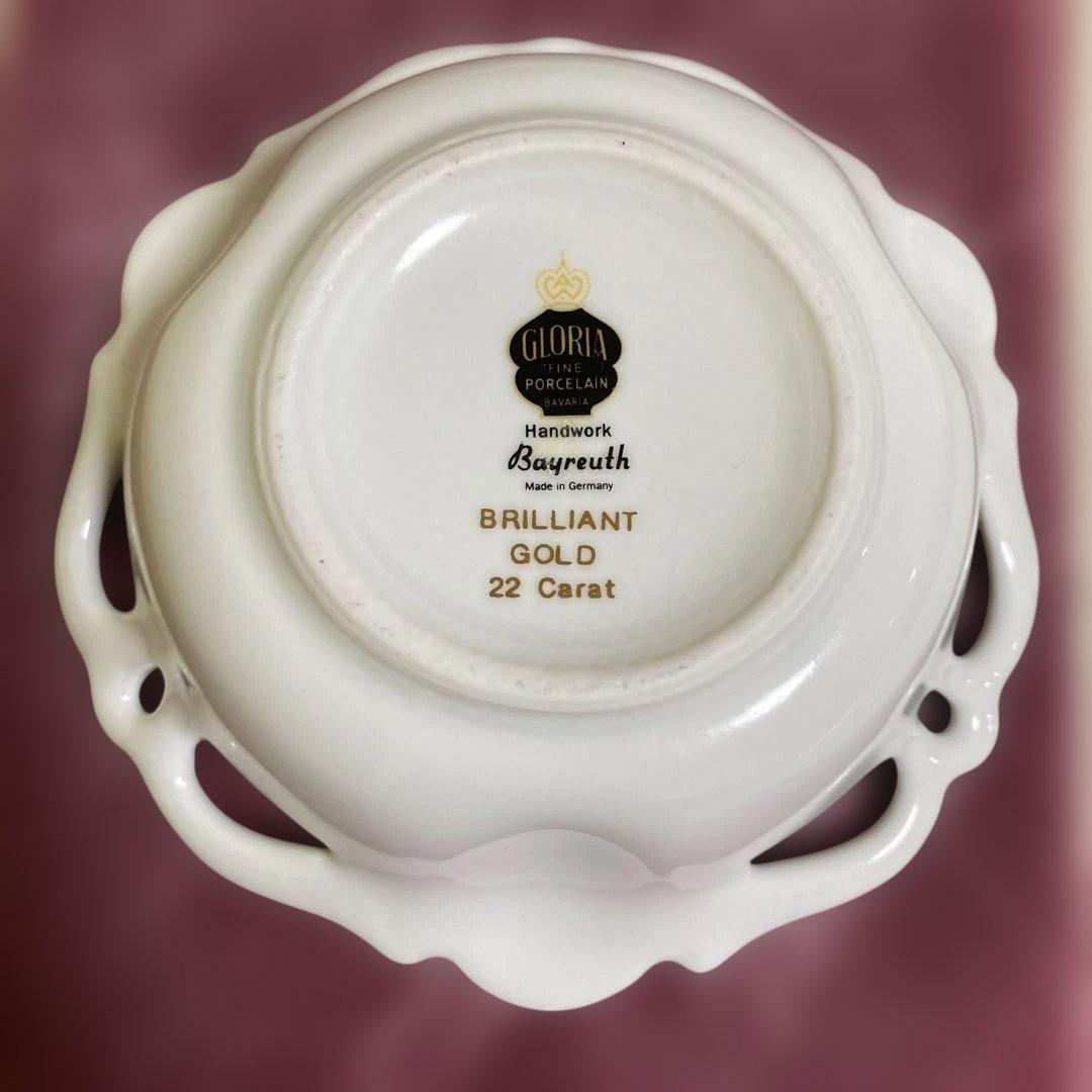 ヴィンテージ　グロリアファイン　ポーセリン　ババリア　ハンドワーク　陶器