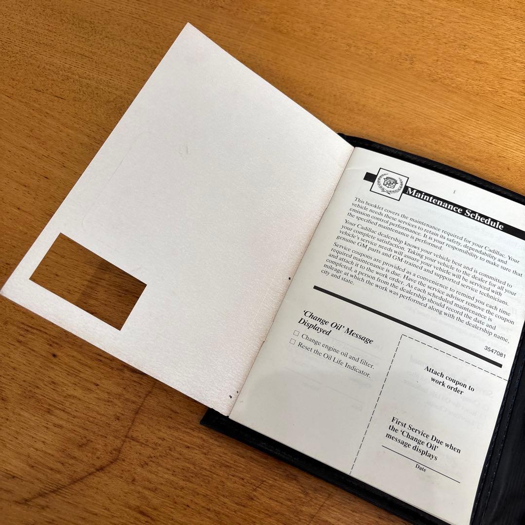 1995年Cadillac Freetwood ブロアムオーナーズマニュアル