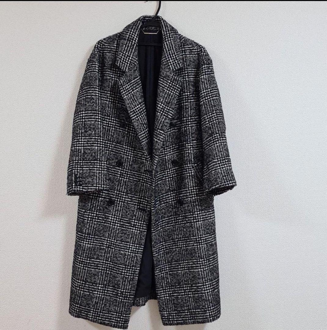 ミラオーウェン　チェック柄　チェスターコート