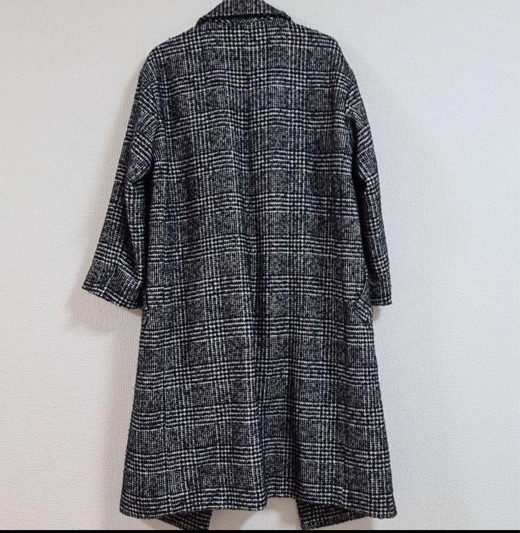ミラオーウェン　チェック柄　チェスターコート