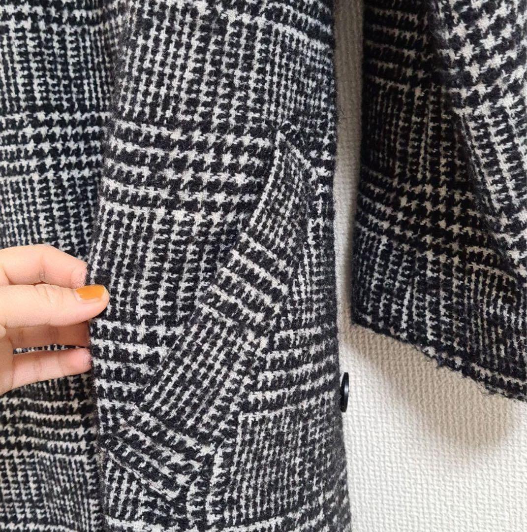 ミラオーウェン　チェック柄　チェスターコート