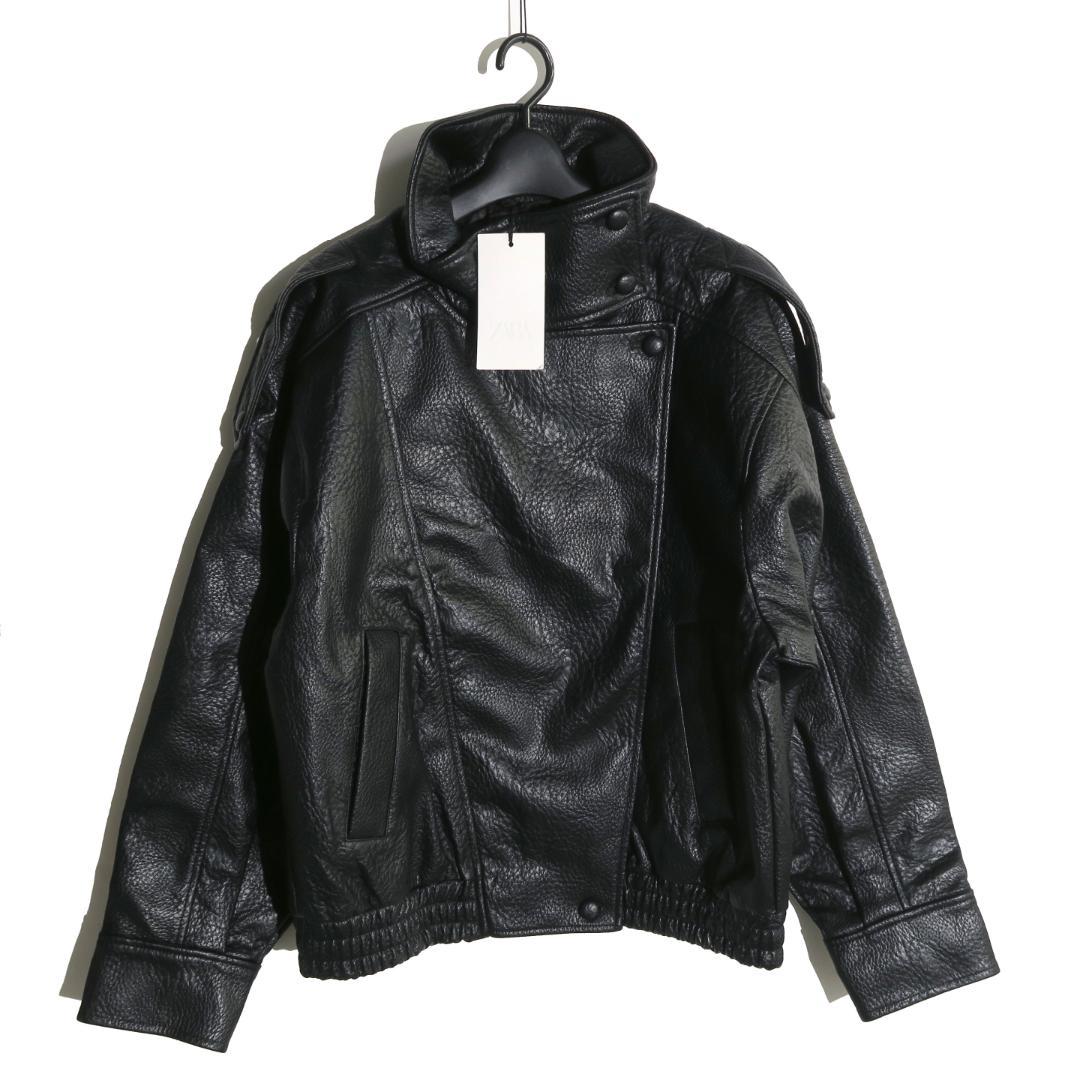 タグ付・新品 ZARA フェイクレザージャケット 4391/852/800
