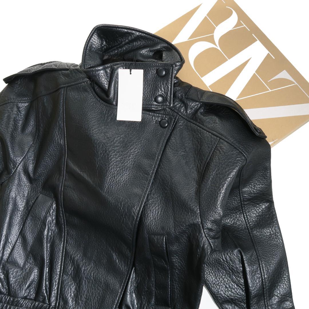 タグ付・新品 ZARA フェイクレザージャケット 4391/852/800