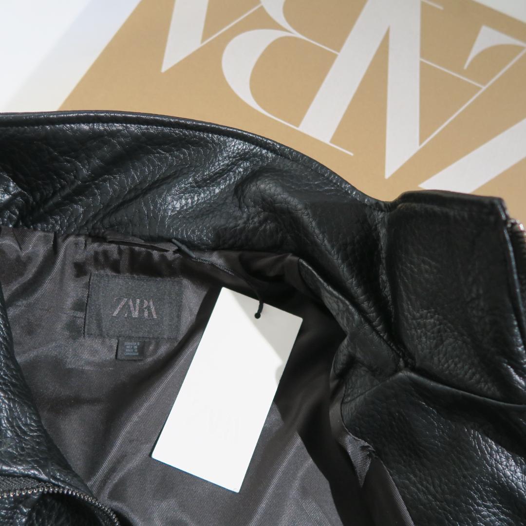 タグ付・新品 ZARA フェイクレザージャケット 4391/852/800