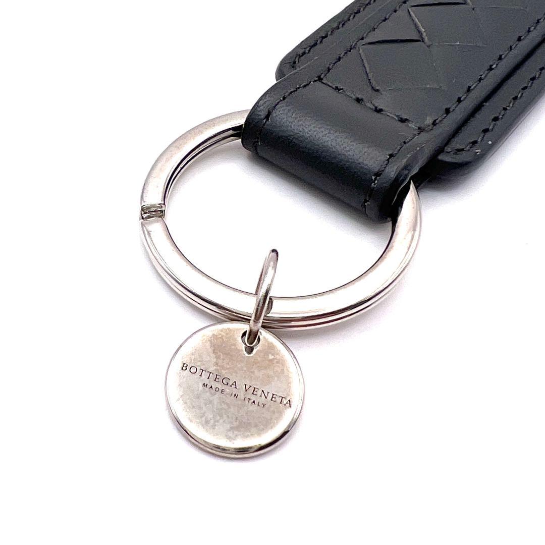 【美品】ボッテガ・ヴェネタ イントレチャート キーホルダー キーリング