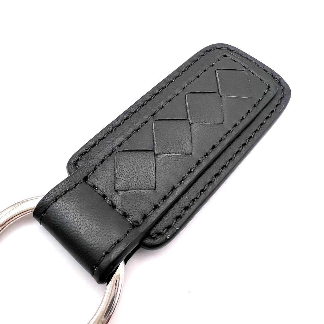 【美品】ボッテガ・ヴェネタ イントレチャート キーホルダー キーリング