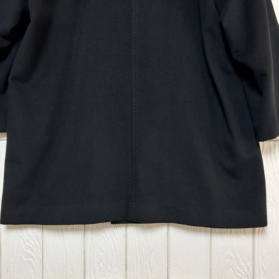 オーバーサイズ 美品 カシミヤ100%レリアン ダブルブレストコート ブラック