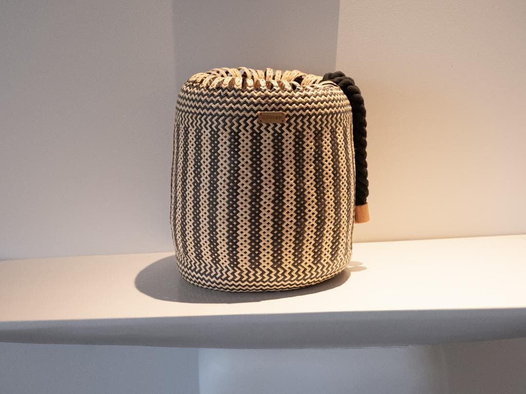 【レア】日本未発売 HANDEPラタン編み 収納バスケット（大）｜ハンドメイド