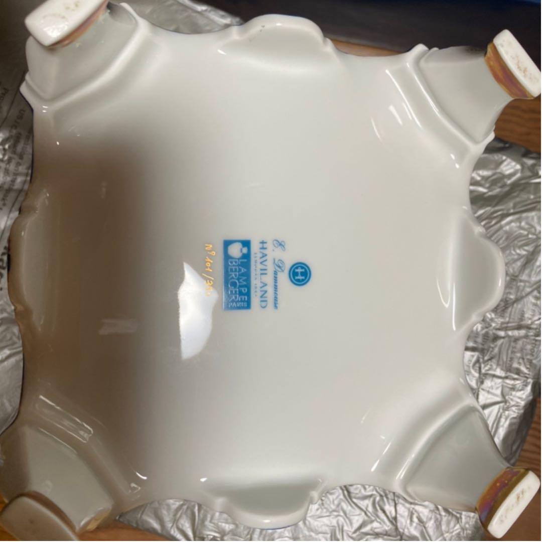 ランプベルジェ　アビランド　リモージュ陶器アロマランプ<新品未使用>