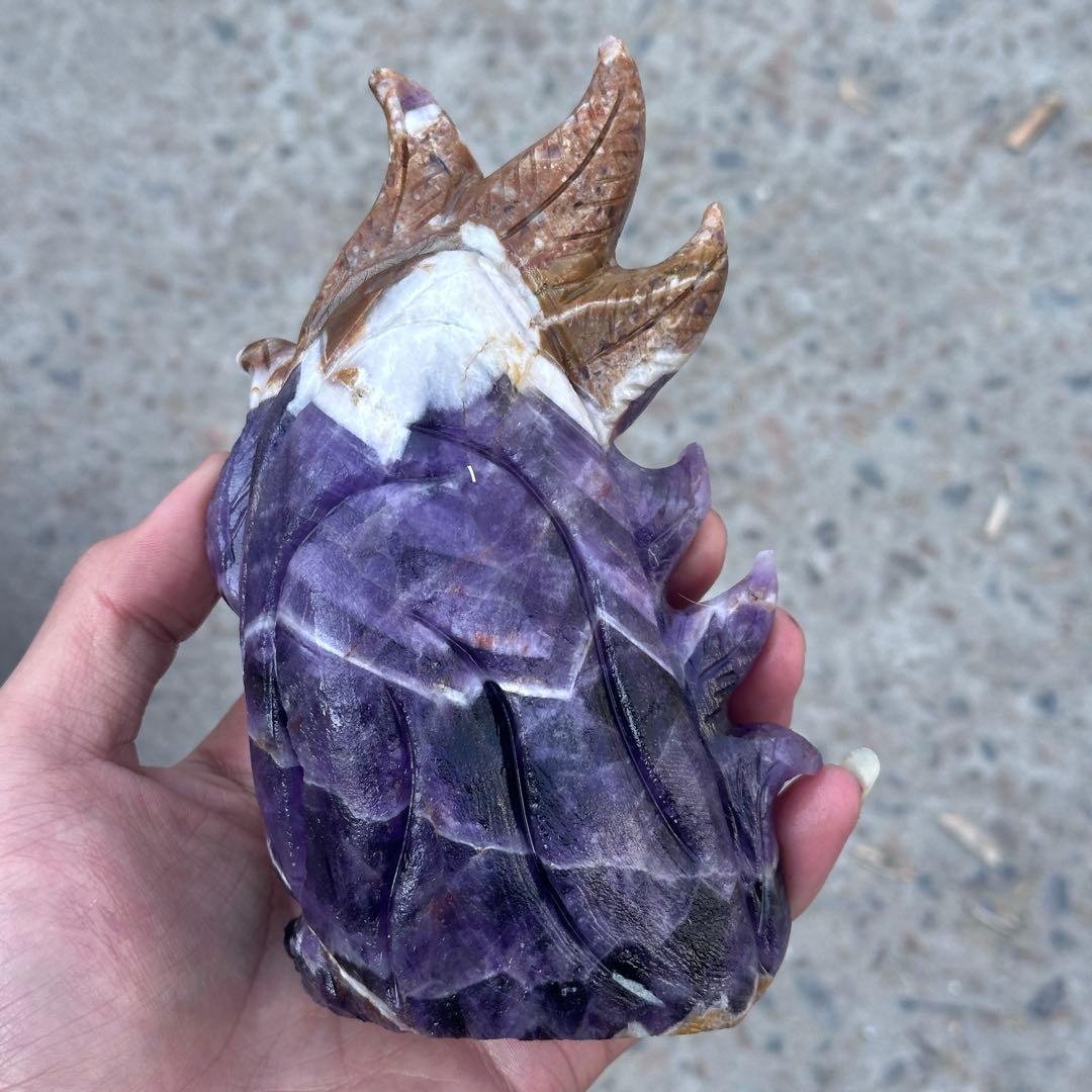 天然石ドリームアメジストの九尾狐　ご購入前に在庫確認必要G.153