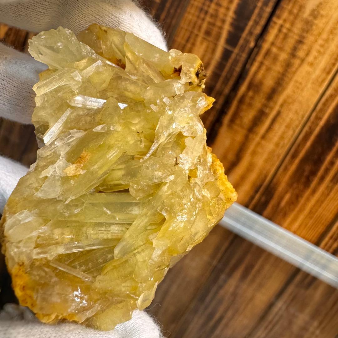 レモン水晶 クラスター 国産鉱物 奈良 希少