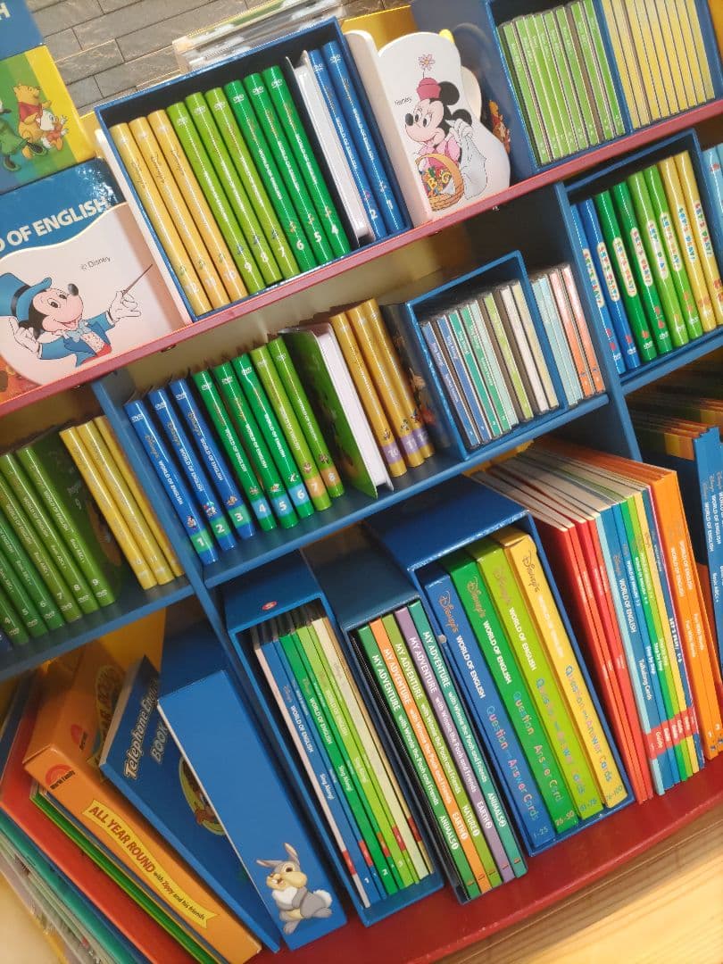 Disney 絵本ラック*英語学習教材セット