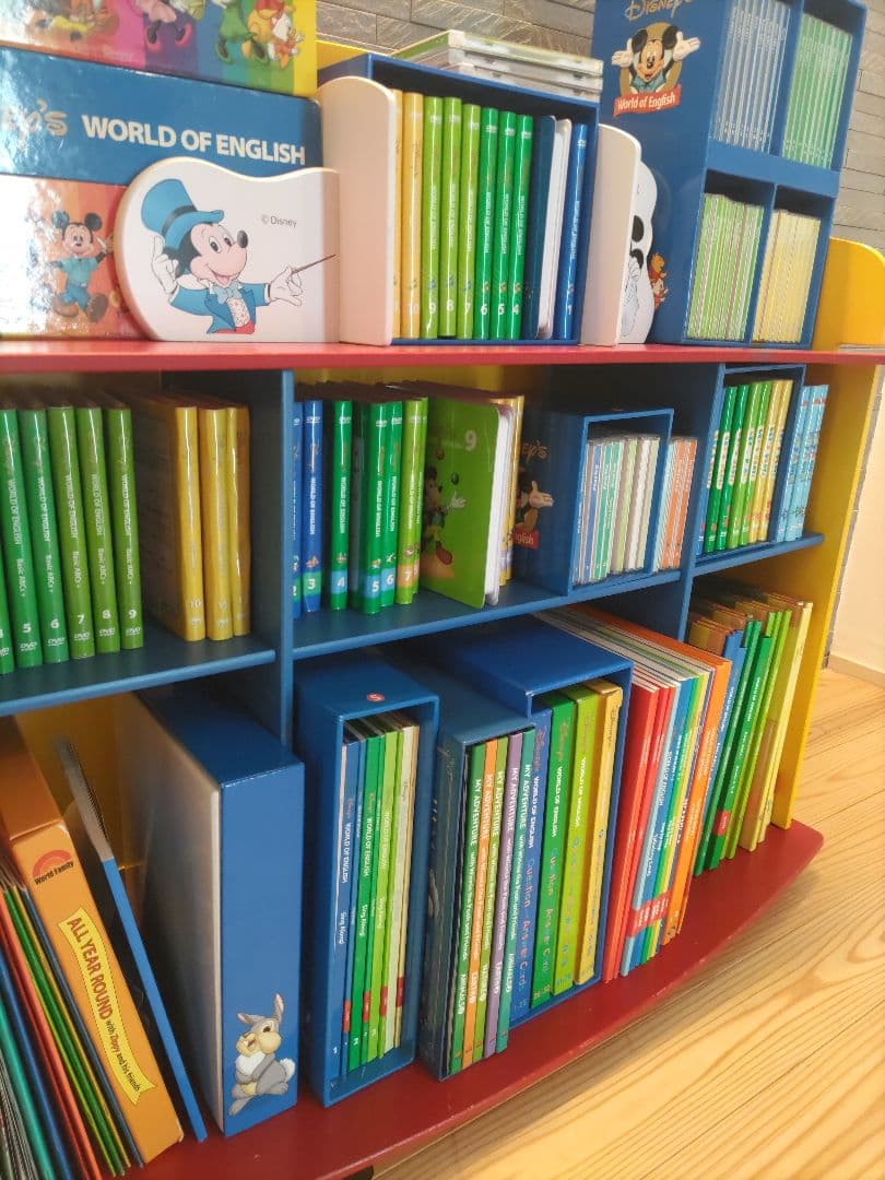 Disney 絵本ラック*英語学習教材セット