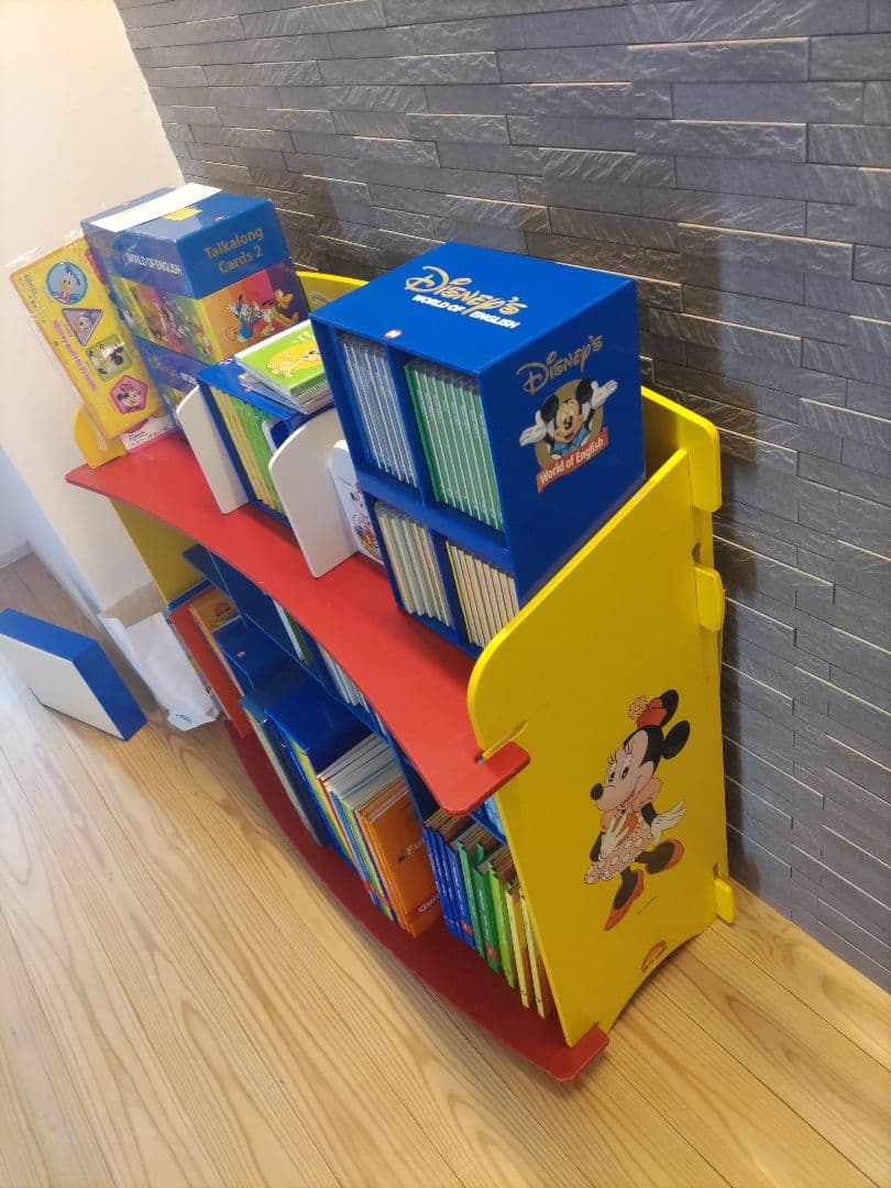 Disney 絵本ラック*英語学習教材セット