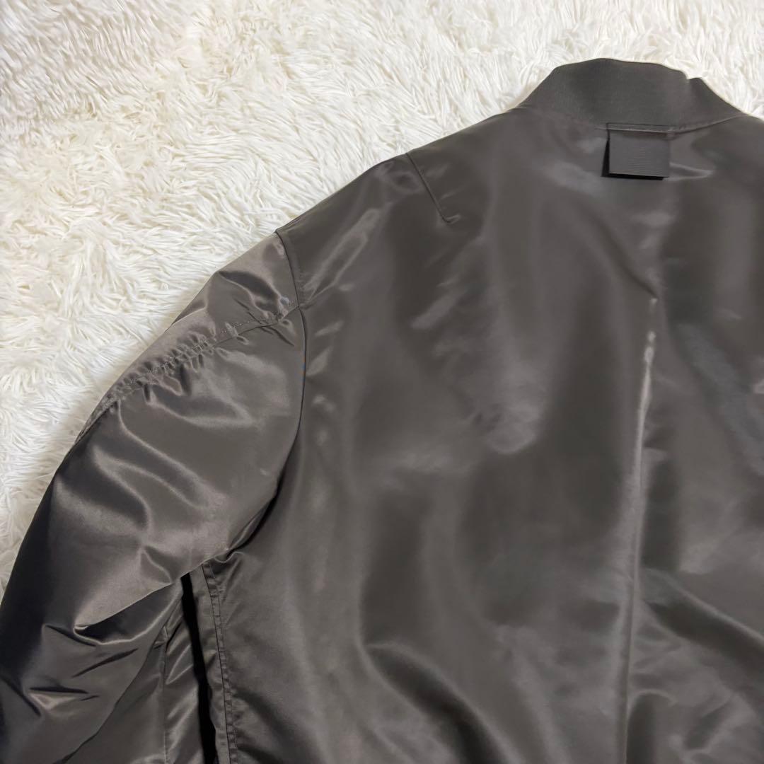 【極美品】UNIQLO +J ハイブリッドダウンオーバーサイズMA-1 グレー