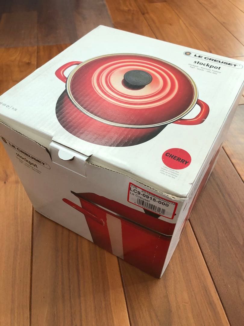 【新品未使用】ルクルーゼ ストックポット 　9.5リットル　10クォート　深型鍋