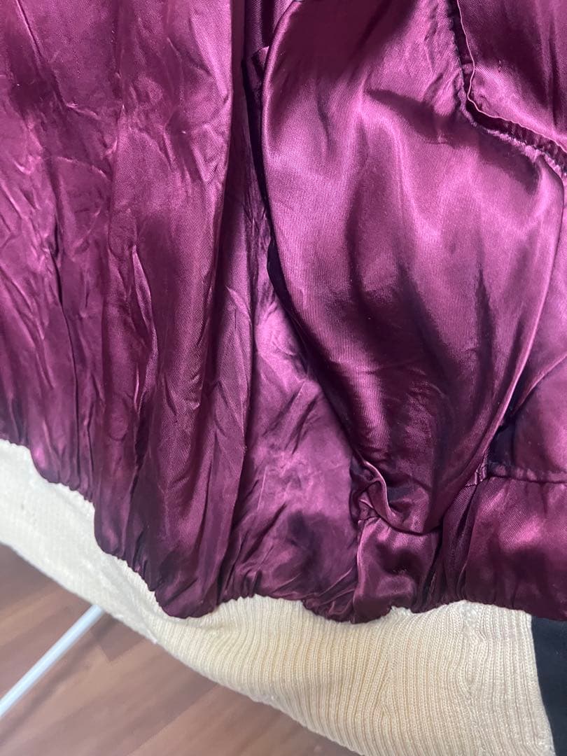 スカジャン　　スーベニアジャケット　黒別珍　地図