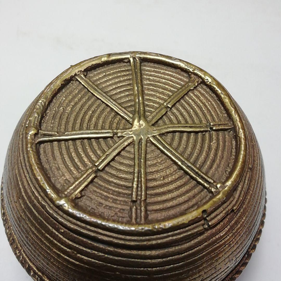 Ｓ５７９　蓋置　『印度産　佛器蓋置』『永田宗伴　箱書』『銅製』　共箱　茶道具