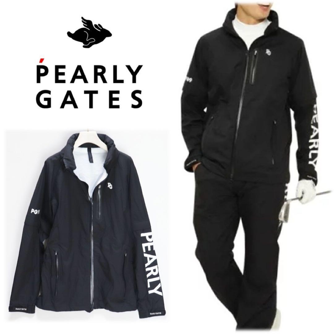《パーリーゲイツ》新品 2Way高機能防水性ブルゾン レインウェア 4(M)