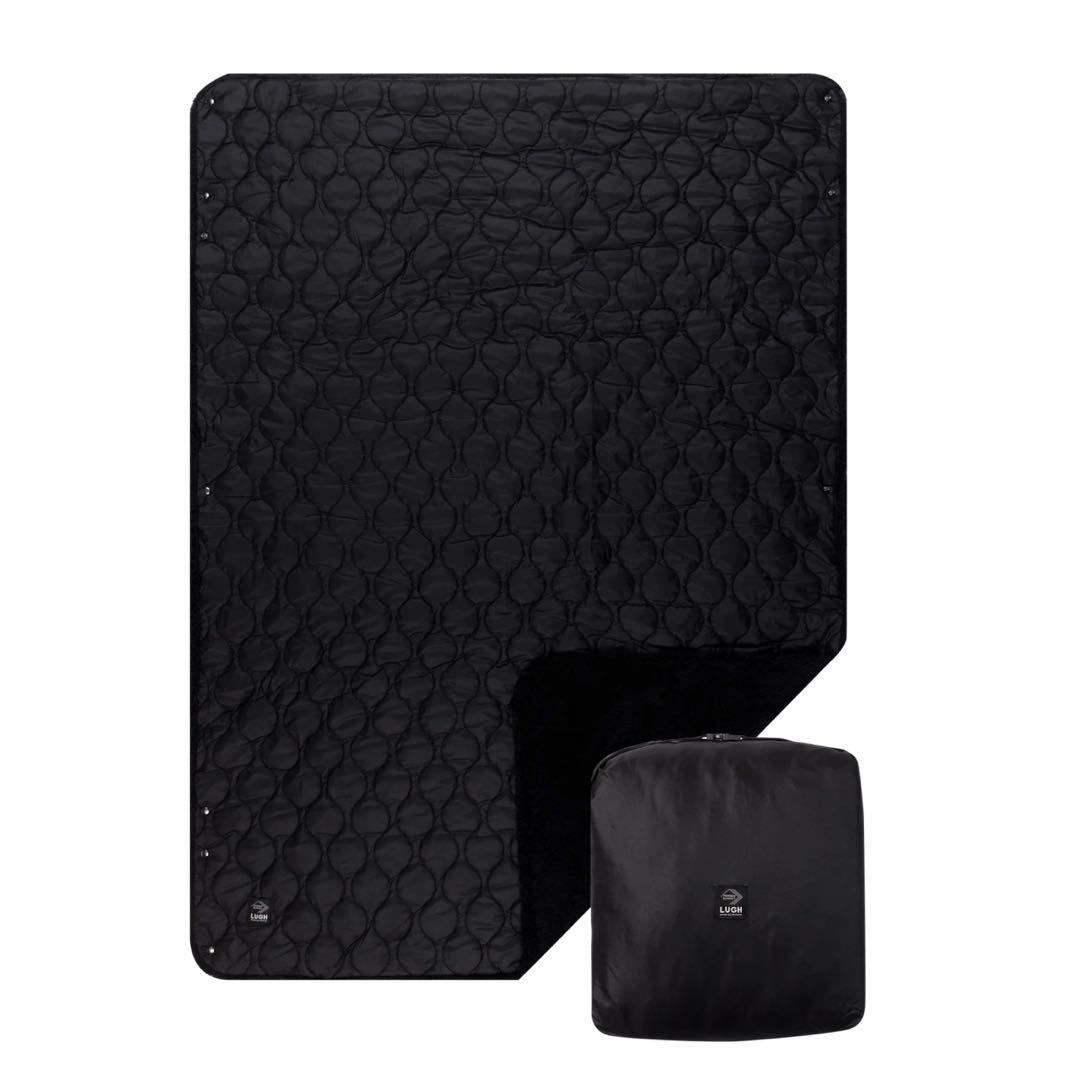 【新品】LUGH ルー 魔法瓶ブランケット 6層/グラフェン Lサイズ ブラック