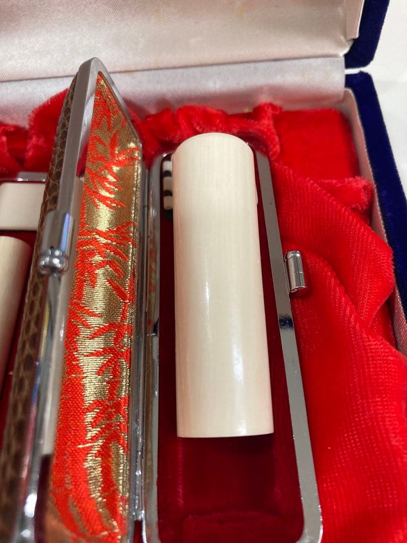 印鑑石 印鑑用　象牙調　パワーストーン　4本セット