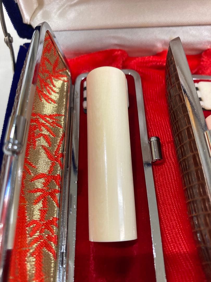 印鑑石 印鑑用　象牙調　パワーストーン　4本セット