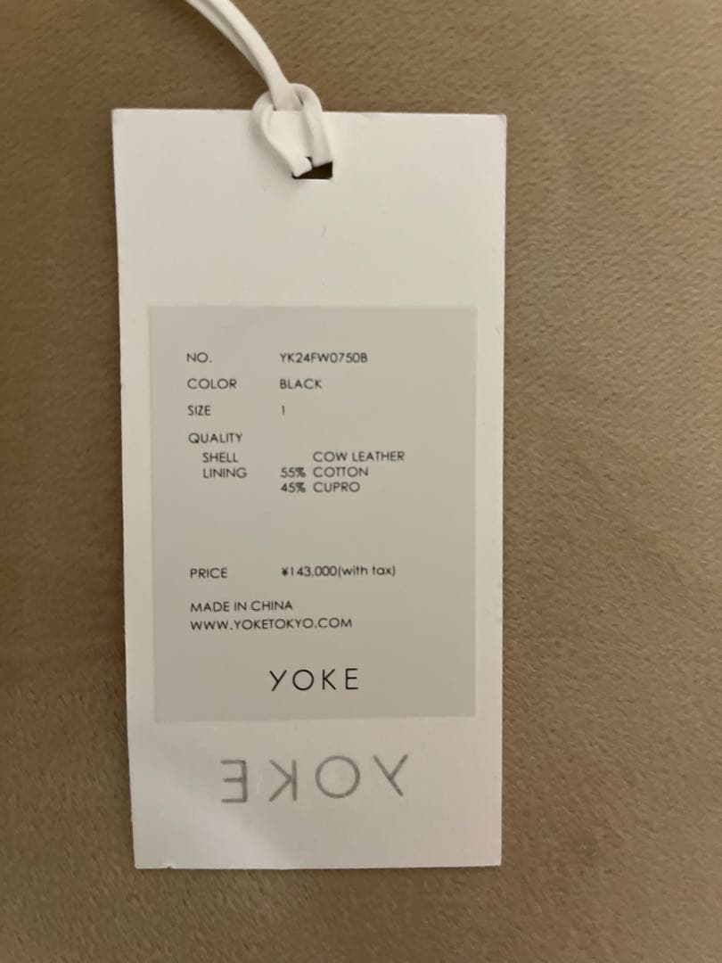 【試着のみ】YOKE LEATHER FLIGHT JACKET