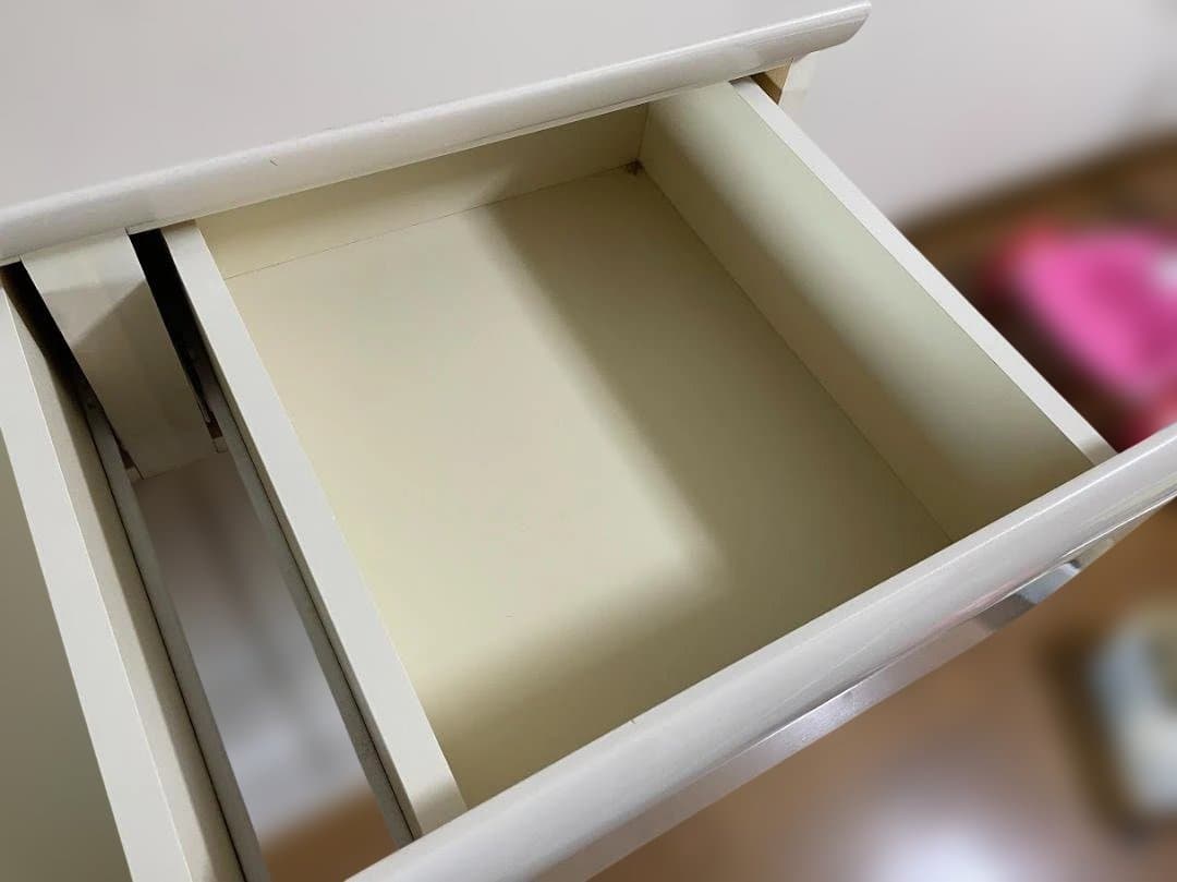 【美品】ニトリ ハイチェスト タンス ホワイト ESV-44 収納家具 白鏡面