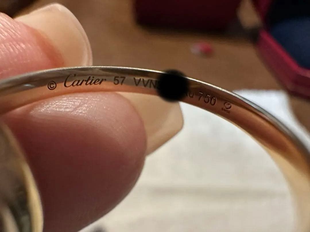 Cartier トリニティリング sm Au 750 #57号