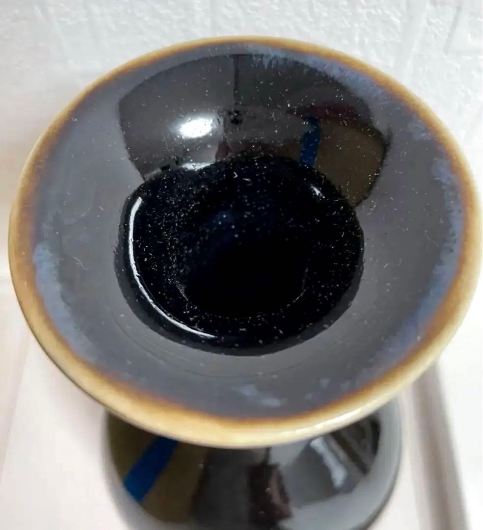 中国 定窑 黑釉瓶 骨董品 陶芸 古美術。