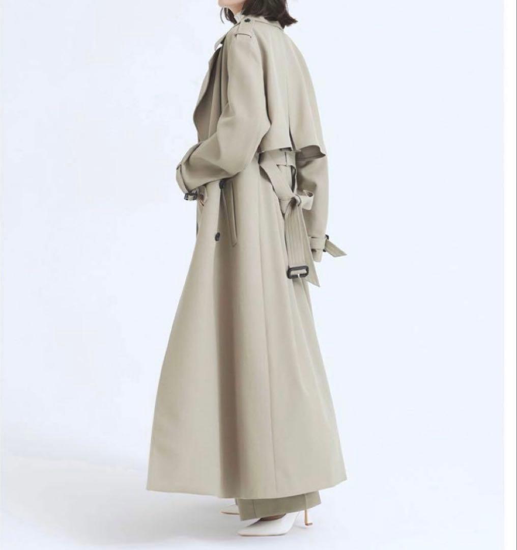 24SS✨新品タグ付✨anuans ウールギャバジントレンチコート M