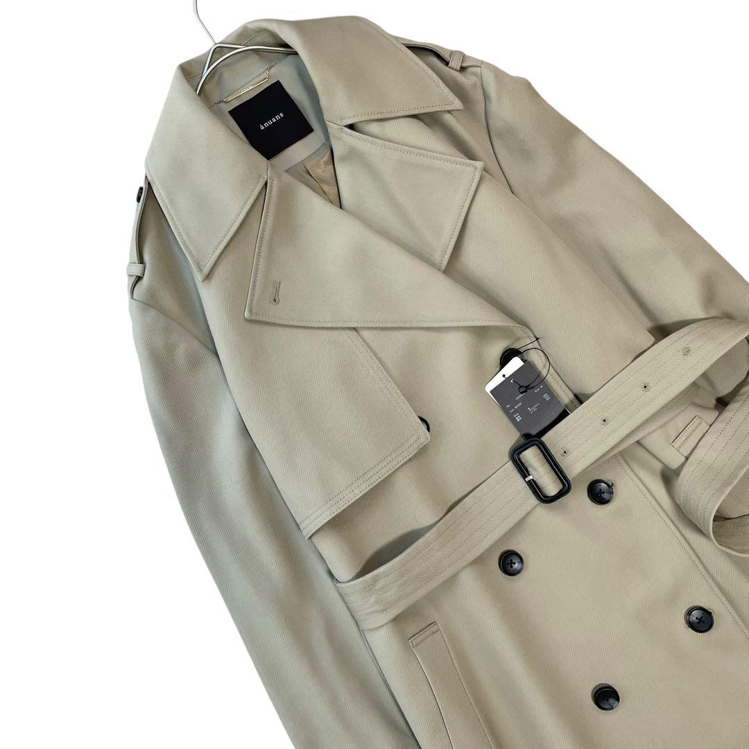 24SS✨新品タグ付✨anuans ウールギャバジントレンチコート M