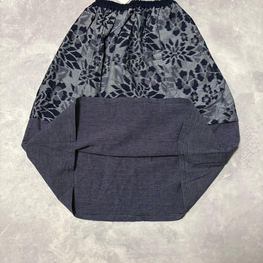 【未使用】ギエモン 儀右衛門 切り替え スカート 花柄 百花繚乱