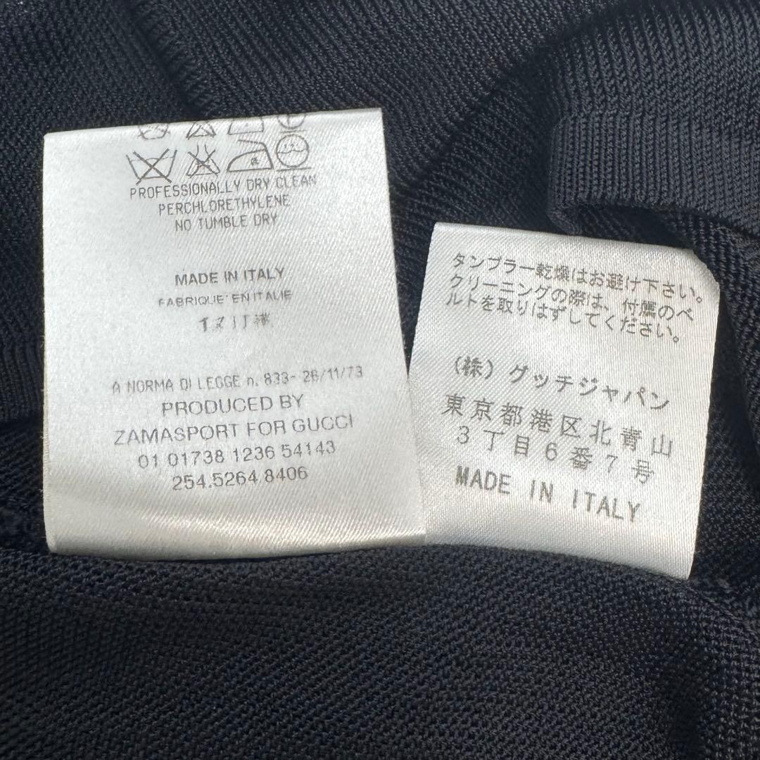 GUCCI グッチ ノースリーブ ドレープワンピース ブラック S レディース