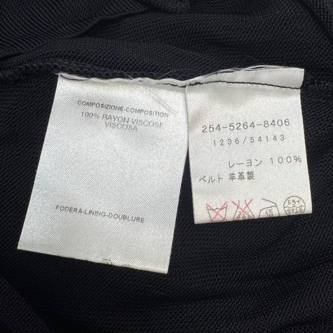 GUCCI グッチ ノースリーブ ドレープワンピース ブラック S レディース